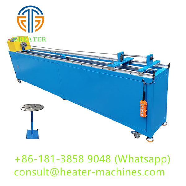 Heating element fin coiling machine